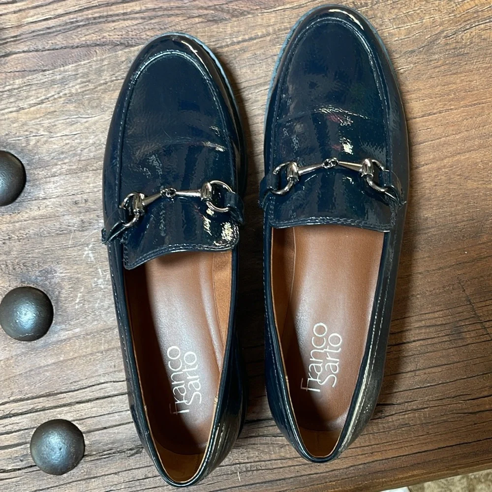 Franco Sarto loafers in size 8M. Black - Picture 3 of 6